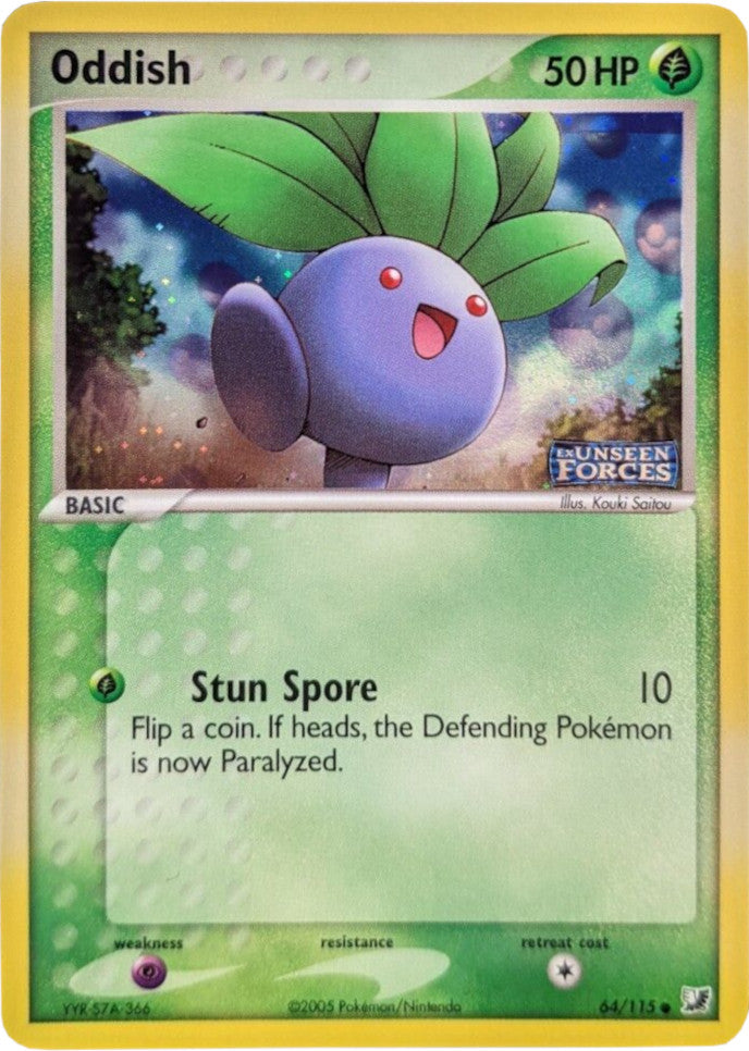 Oddish (64/115) (Stamped) [EX: Unseen Forces] | Amazing Games TCG