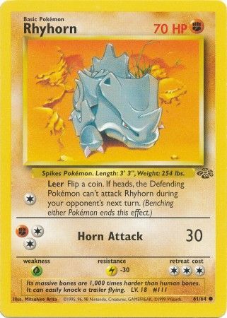 Rhyhorn (61/64) [Jungle Unlimited] | Amazing Games TCG