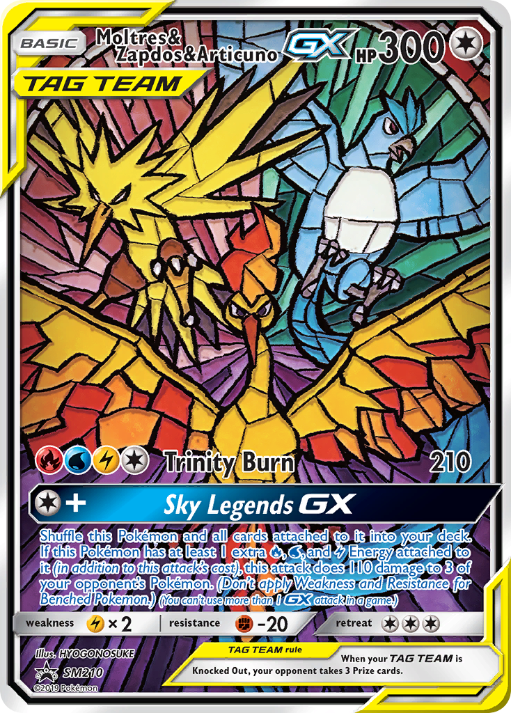 Moltres & Zapdos & Articuno GX (SM210) [Sun & Moon: Black Star Promos] | Amazing Games TCG