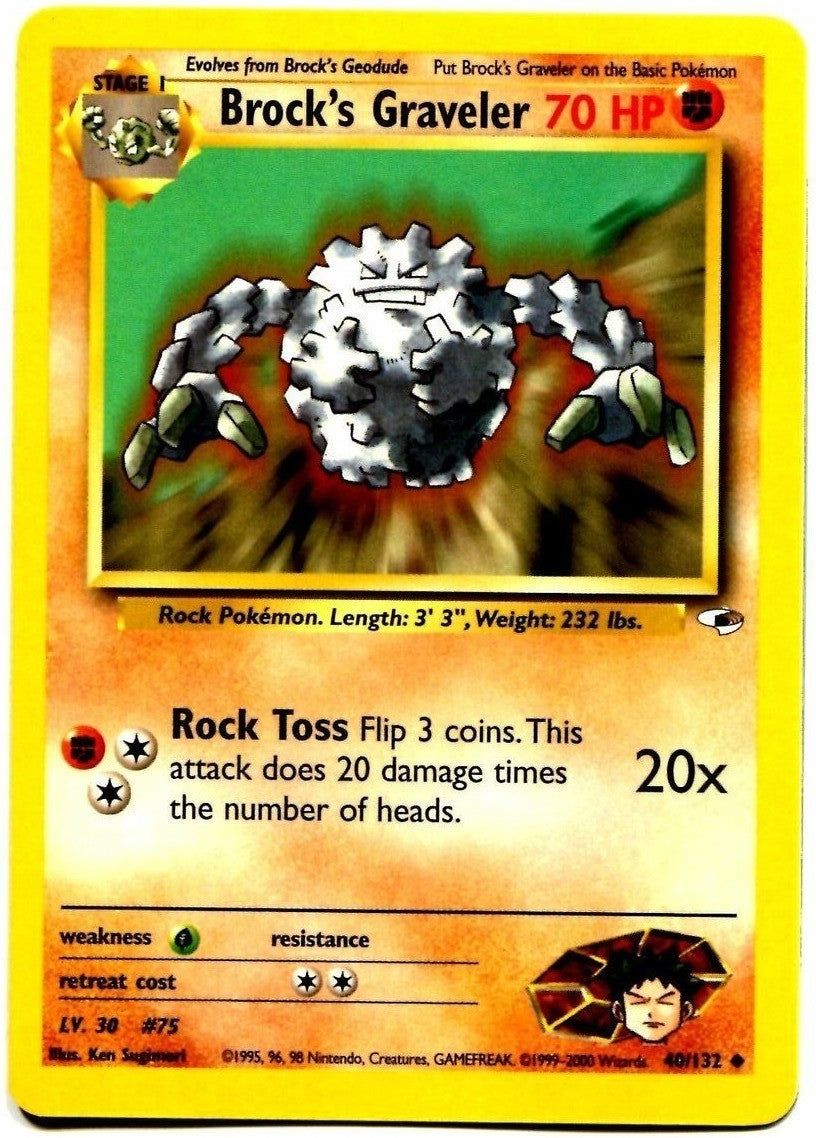 Brock's Graveler (40/132) [Gym Heroes Unlimited] | Amazing Games TCG