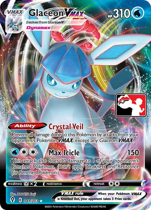 Glaceon VMAX (041/203) [Prize Pack Series One] | Amazing Games TCG