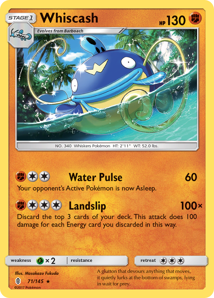 Whiscash (71/145) [Sun & Moon: Guardians Rising] | Amazing Games TCG