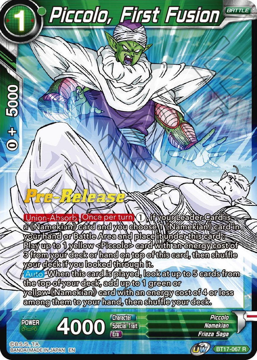 Piccolo, First Fusion (BT17-067) [Ultimate Squad Prerelease Promos] | Amazing Games TCG