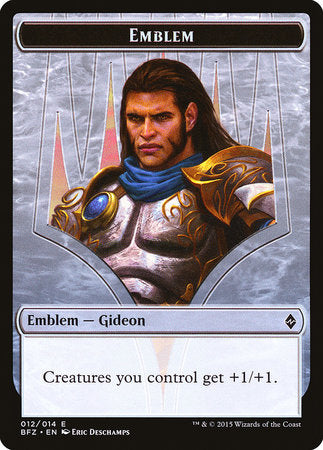 Emblem - Gideon, Ally of Zendikar [Battle for Zendikar Tokens] | Amazing Games TCG
