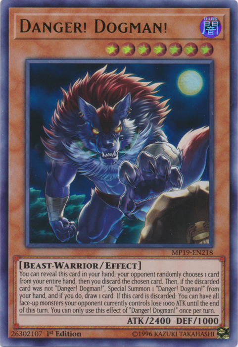 Danger! Dogman! [MP19-EN218] Ultra Rare | Amazing Games TCG