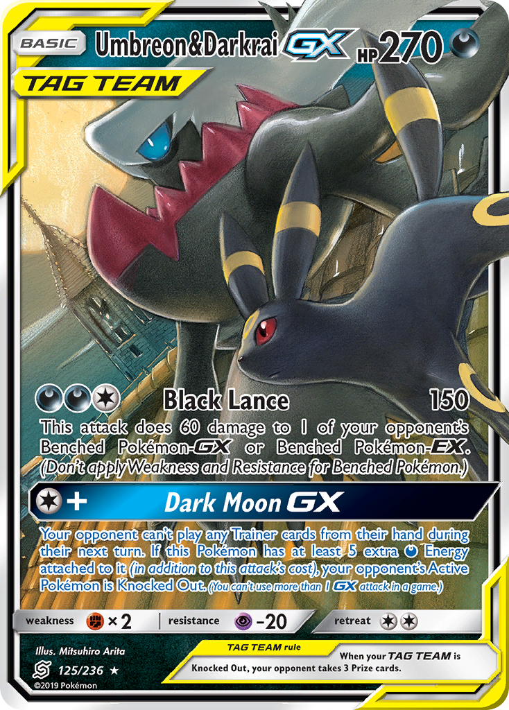 Umbreon & Darkrai GX (125/236) [Sun & Moon: Unified Minds] | Amazing Games TCG