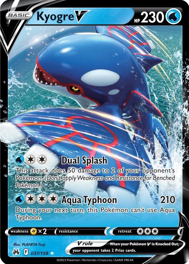 Kyogre V (037/159) [Sword & Shield: Crown Zenith] | Amazing Games TCG