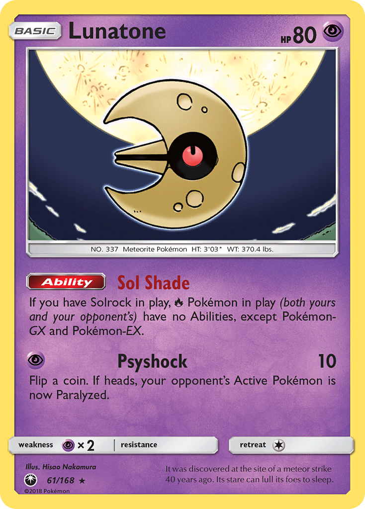 Lunatone (61/168) [Sun & Moon: Celestial Storm] | Amazing Games TCG