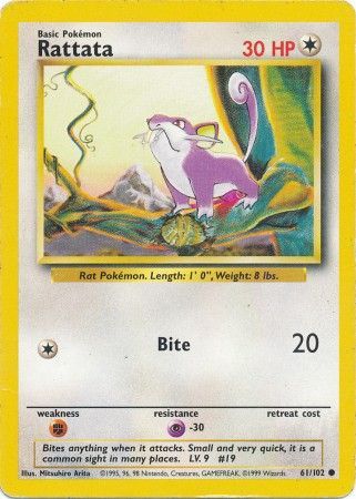 Rattata (61/102) [Base Set Unlimited] | Amazing Games TCG