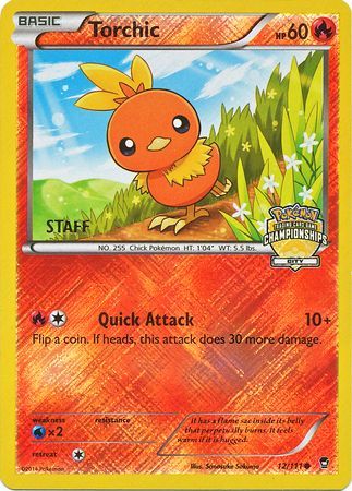 Torchic (12/111) (City Championship Promo Staff) [XY: Furious Fists] | Amazing Games TCG