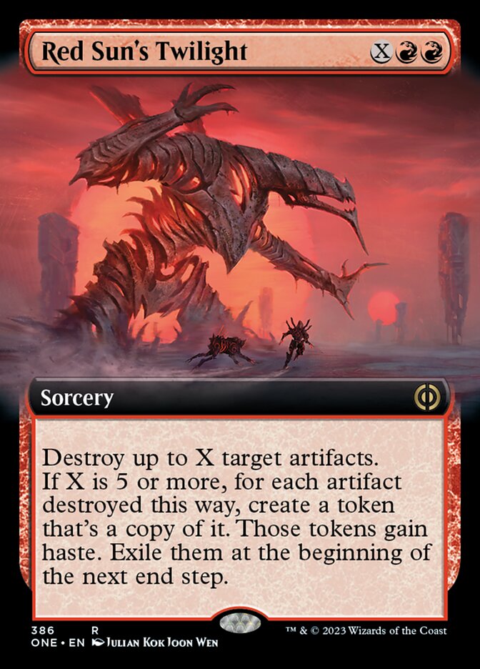 Red Sun's Twilight (Extended Art) [Phyrexia: All Will Be One] | Amazing Games TCG