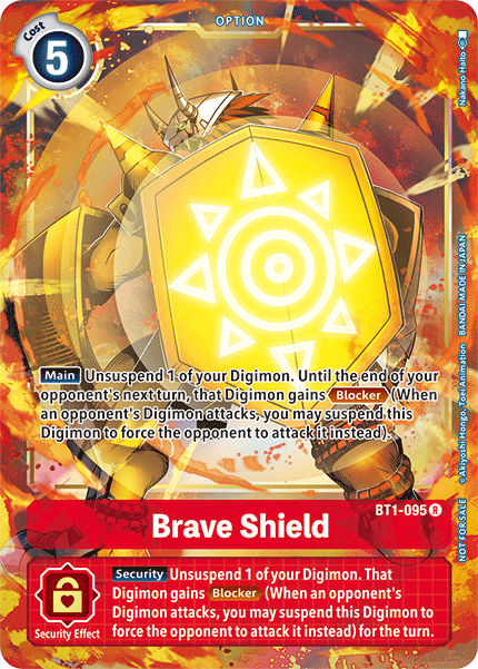 Brave Shield [BT1-095] (Dash Pack) [Release Special Booster Ver.1.5 Promos] | Amazing Games TCG