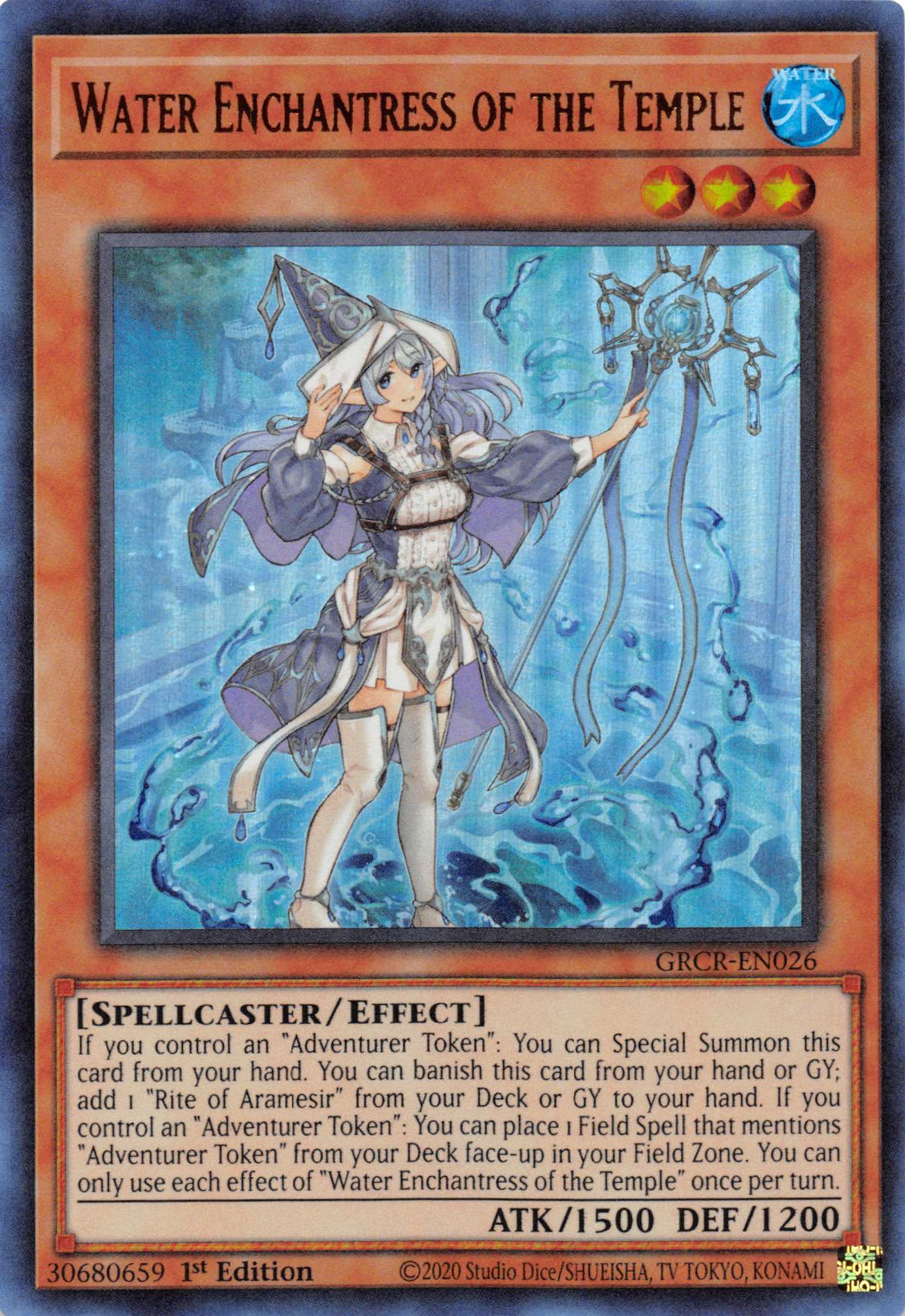 Water Enchantress of the Temple [GRCR-EN026] Ultra Rare | Amazing Games TCG