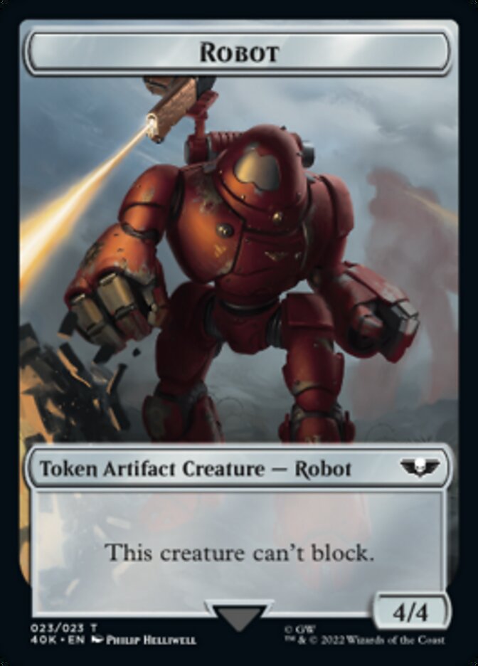 Astartes Warrior (001) // Robot Double-sided Token [Universes Beyond: Warhammer 40,000 Tokens] | Amazing Games TCG