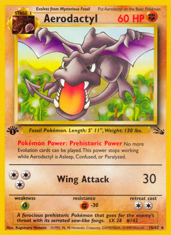 Aerodactyl (16/62) [Fossil 1st Edition] | Amazing Games TCG