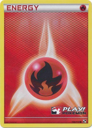 Fire Energy (106/114) (Play Pokemon Promo) [Black & White: Base Set] | Amazing Games TCG