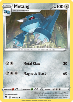 Metang (117/185) [Sword & Shield: Vivid Voltage] | Amazing Games TCG