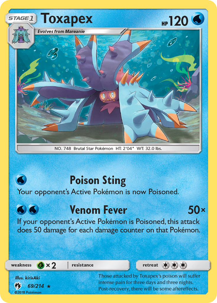 Toxapex (69/214) [Sun & Moon: Lost Thunder] | Amazing Games TCG