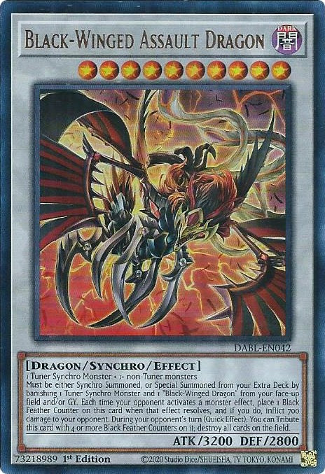 Black-Winged Assault Dragon [DABL-EN042] Ultra Rare | Amazing Games TCG