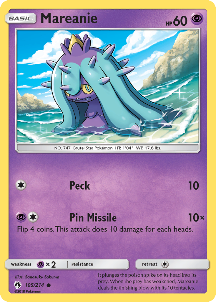 Mareanie (105/214) [Sun & Moon: Lost Thunder] | Amazing Games TCG