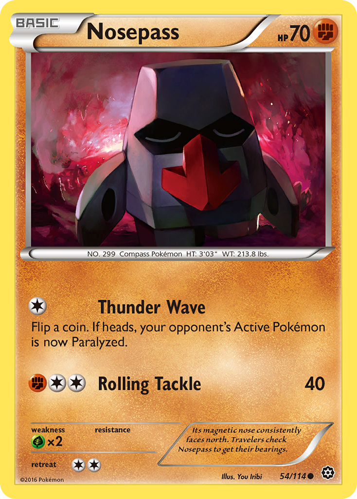 Nosepass (54/114) [XY: Steam Siege] | Amazing Games TCG