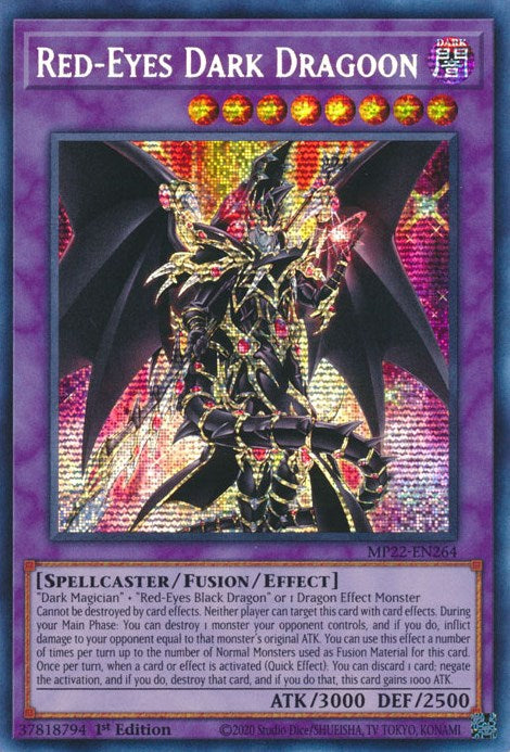 Red-Eyes Dark Dragoon [MP22-EN264] Prismatic Secret Rare | Amazing Games TCG