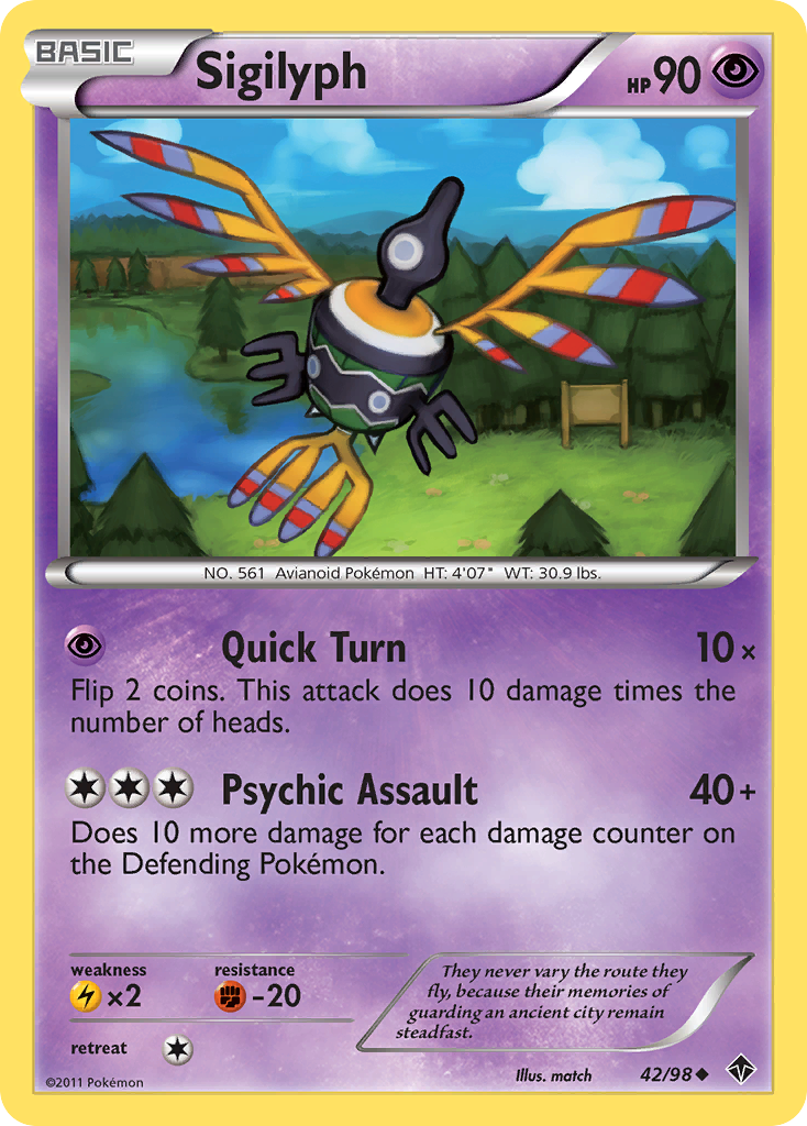 Sigilyph (42/98) [Black & White: Emerging Powers] | Amazing Games TCG