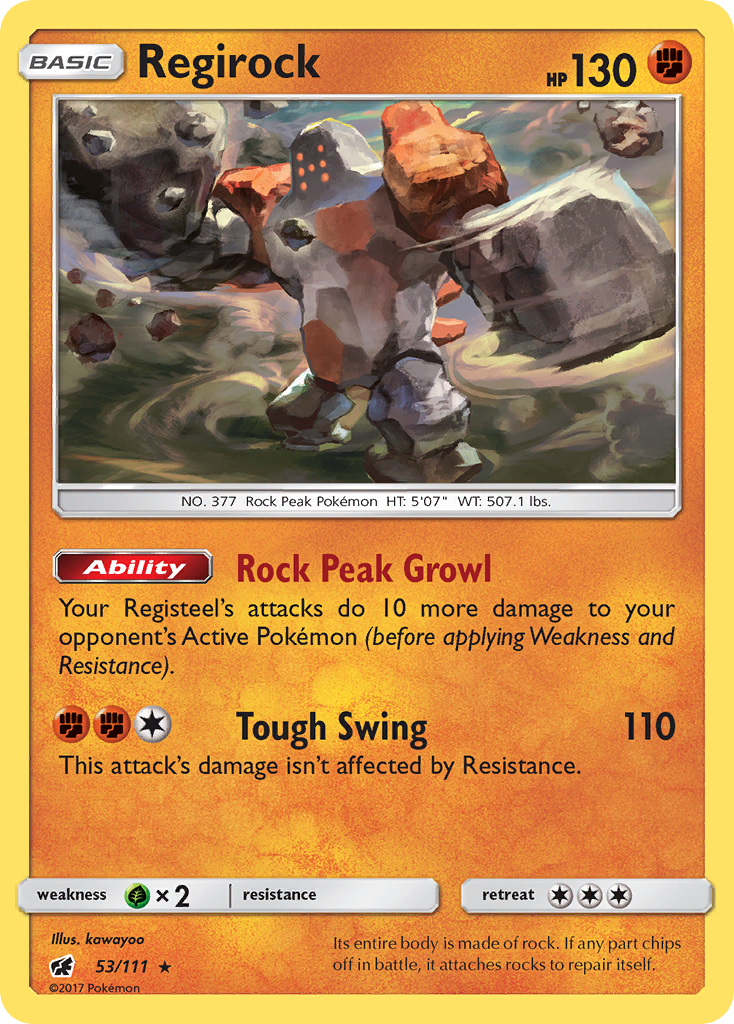 Regirock (53/111) [Sun & Moon: Crimson Invasion] | Amazing Games TCG