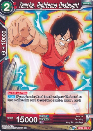 Yamcha, Righteous Onslaught (BT12-008) [Vicious Rejuvenation] | Amazing Games TCG