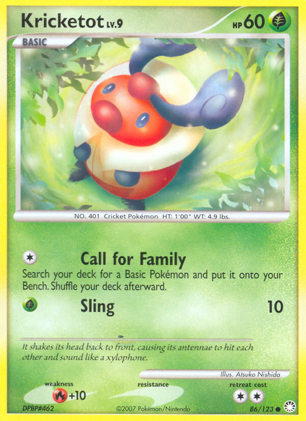 Kricketot (86/123) [Diamond & Pearl: Mysterious Treasures] | Amazing Games TCG