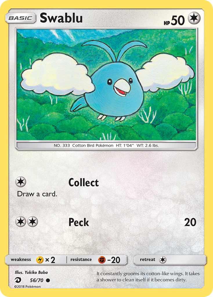 Swablu (56/70) [Sun & Moon: Dragon Majesty] | Amazing Games TCG