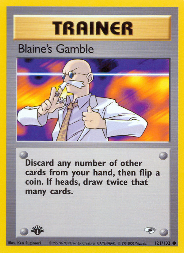 Blaine's Gamble (121/132) [Gym Heroes 1st Edition] | Amazing Games TCG
