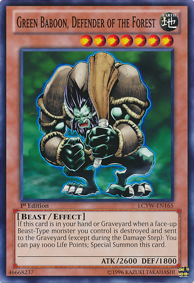 Green Baboon, Defender of the Forest [LCYW-EN165] Common | Amazing Games TCG