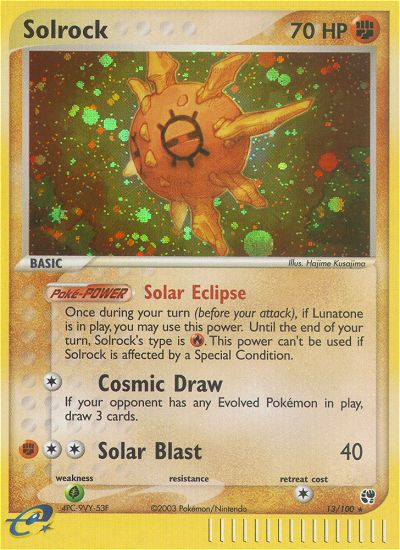 Solrock (13/100) [EX: Sandstorm] | Amazing Games TCG