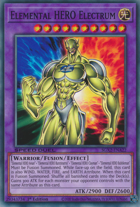 Elemental HERO Electrum [SGX2-ENA22] Common | Amazing Games TCG