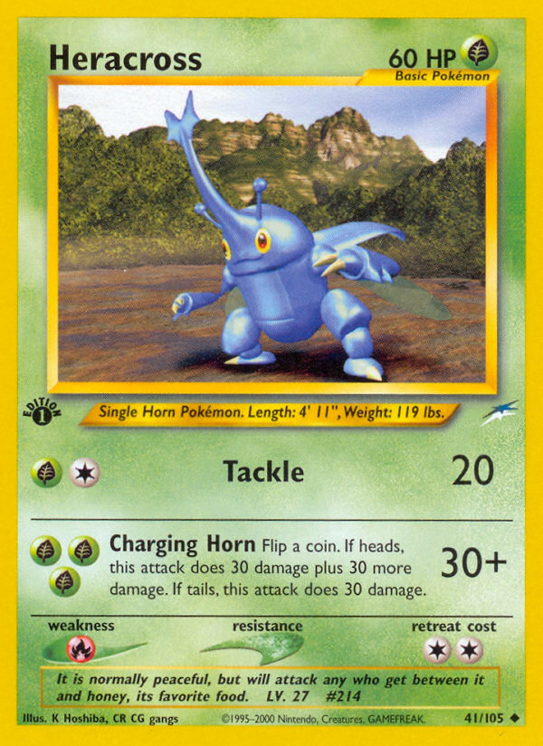 Heracross (41/105) [Neo Destiny 1st Edition] | Amazing Games TCG