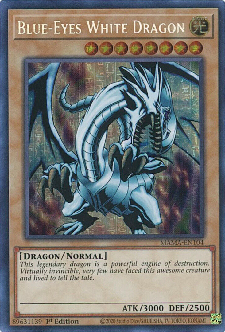 Blue-Eyes White Dragon [MAMA-EN104] Ultra Pharaoh's Rare | Amazing Games TCG