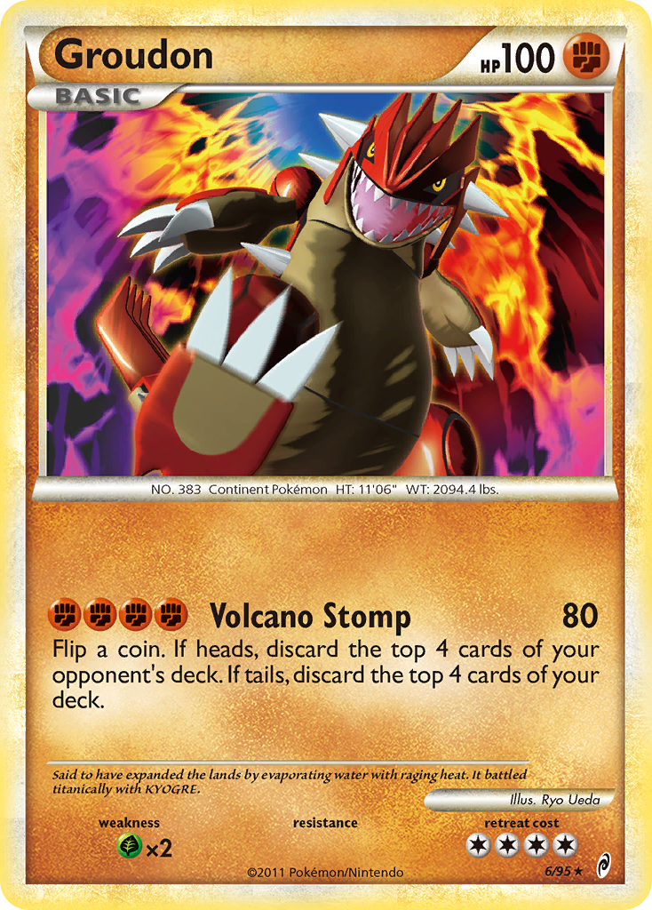 Groudon (6/95) [HeartGold & SoulSilver: Call of Legends] | Amazing Games TCG
