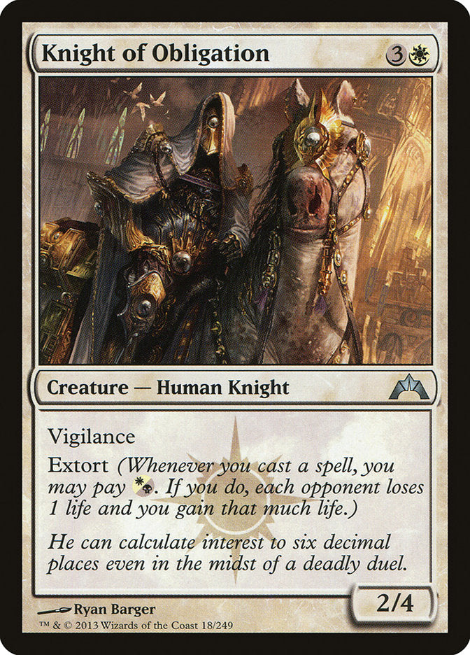 Knight of Obligation [Gatecrash] | Amazing Games TCG