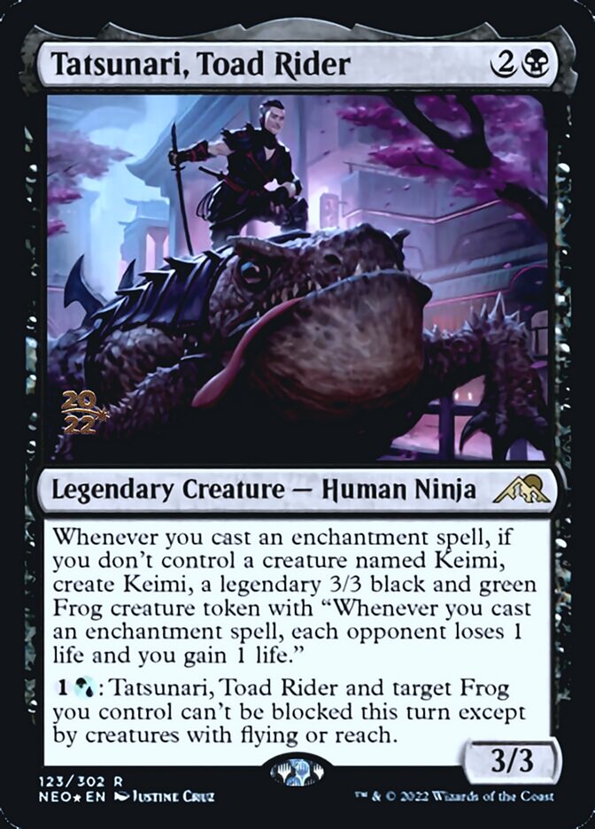 Tatsunari, Toad Rider [Kamigawa: Neon Dynasty Prerelease Promos] | Amazing Games TCG