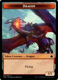 Dragon // Dinosaur Double-Sided Token [Game Night 2019 Tokens] | Amazing Games TCG