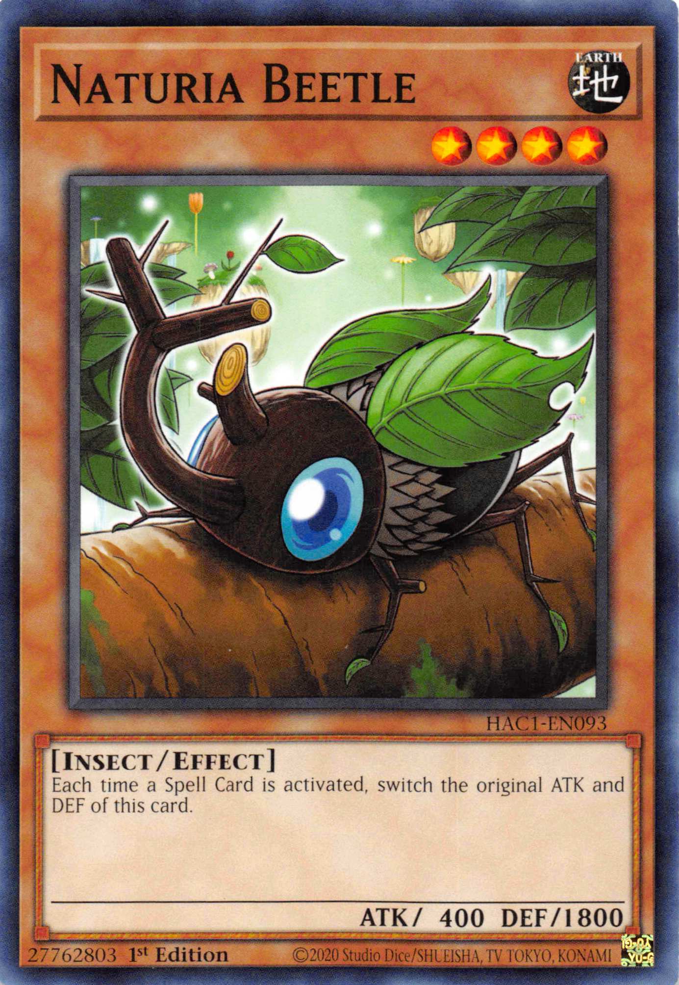 Naturia Beetle [HAC1-EN093] Common | Amazing Games TCG