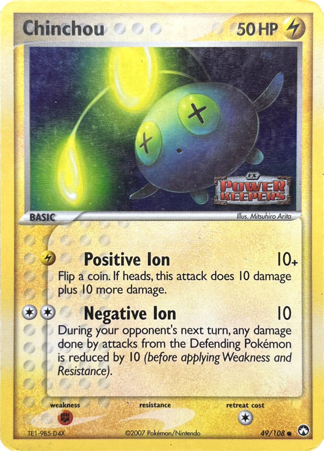 Chinchou (49/108) (Stamped) [EX: Power Keepers] | Amazing Games TCG