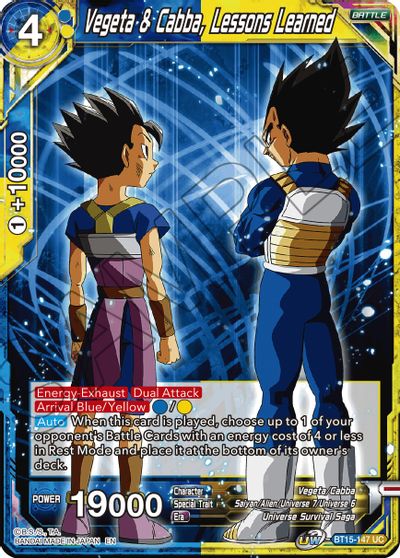Vegeta & Cabba, Lessons Learned [BT15-147] | Amazing Games TCG