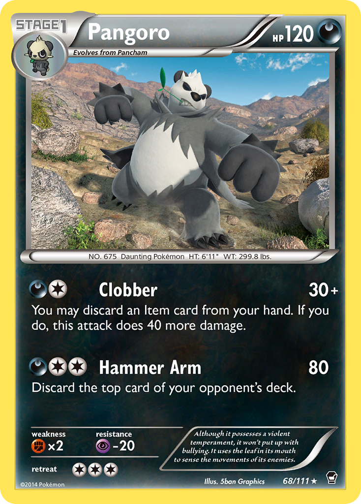 Pangoro (68/111) [XY: Furious Fists] | Amazing Games TCG