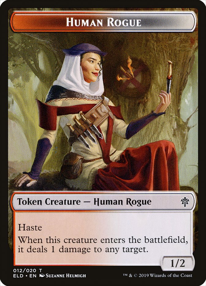 Human Rogue [Throne of Eldraine Tokens] | Amazing Games TCG