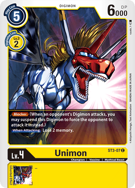 Unimon [ST3-07] [Starter Deck: Heaven's Yellow] | Amazing Games TCG