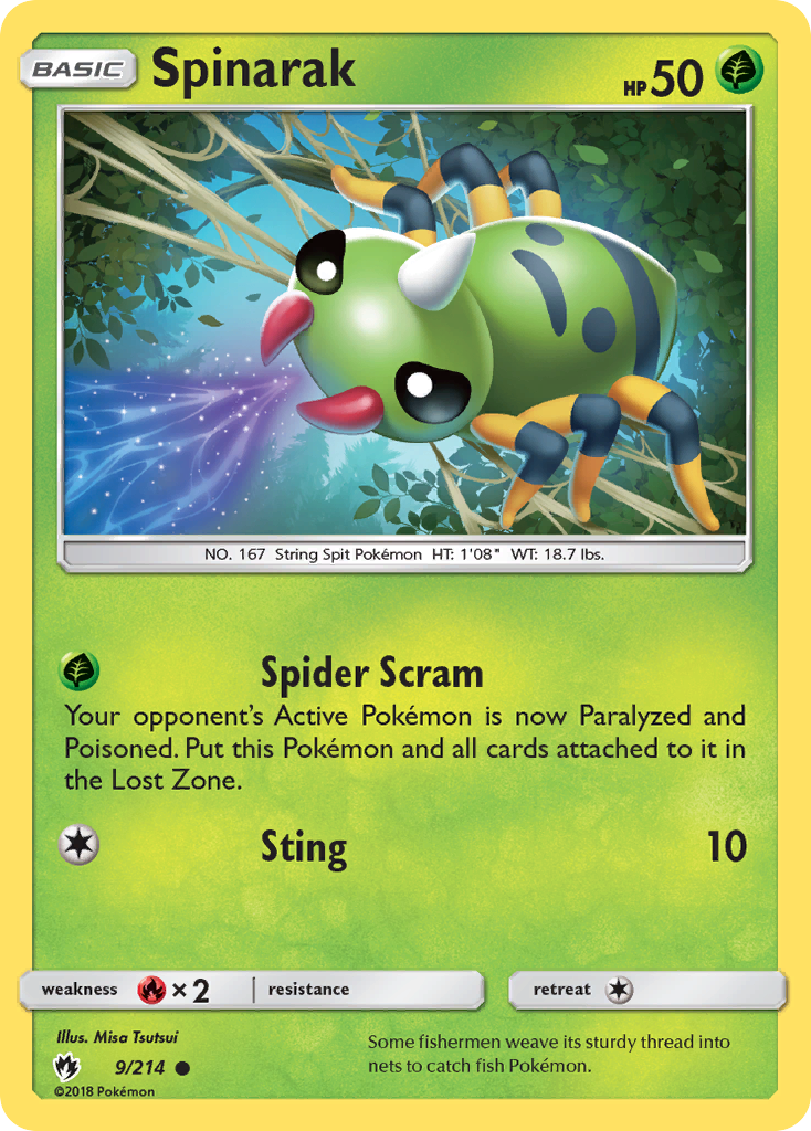 Spinarak (9/214) [Sun & Moon: Lost Thunder] | Amazing Games TCG