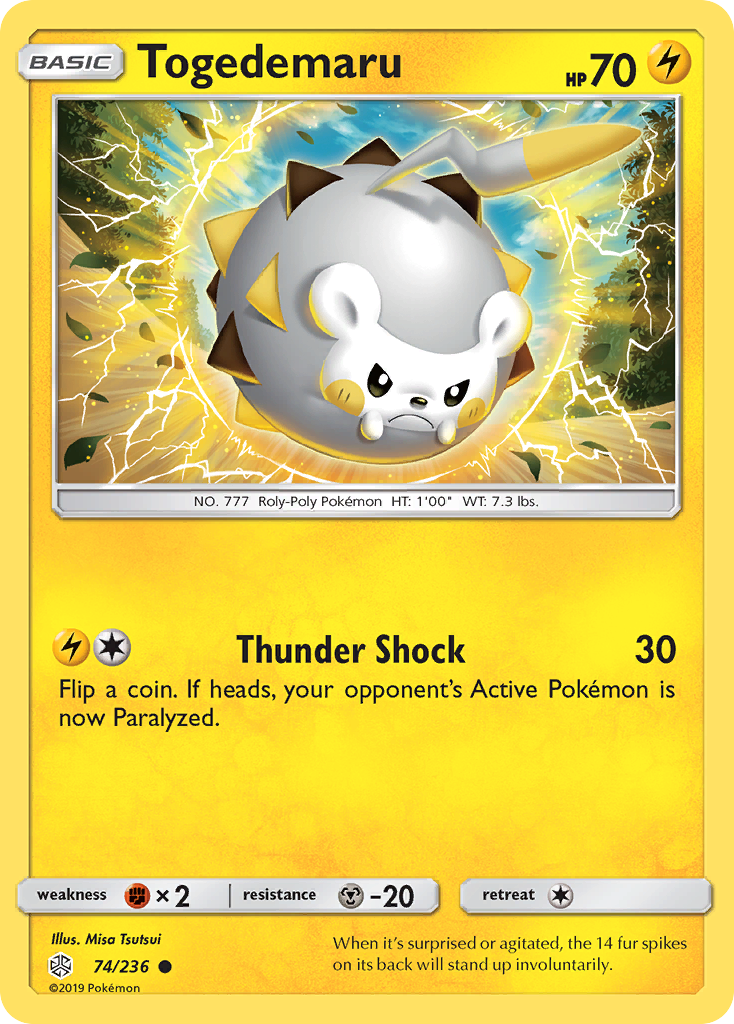 Togedemaru (74/236) [Sun & Moon: Cosmic Eclipse] | Amazing Games TCG