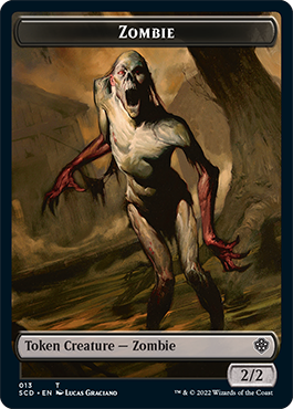 Zombie // Zombie Knight Double-Sided Token [Starter Commander Decks] | Amazing Games TCG